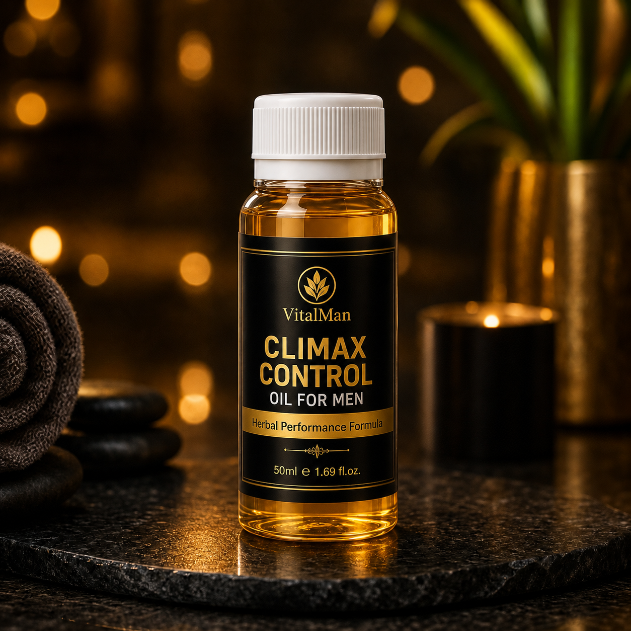 Climax Control Oil for Men (50ml) – Herbal Performance Formula for Stamina, Control & Confidence | VitalMan