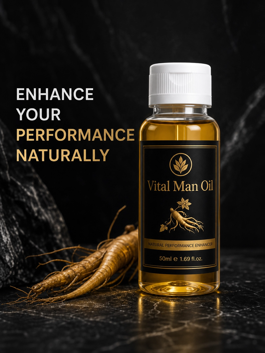 Performance Oil for Men (50ml) – Premium Ginseng Formula for Stamina, Control & Confidence | VitalMan