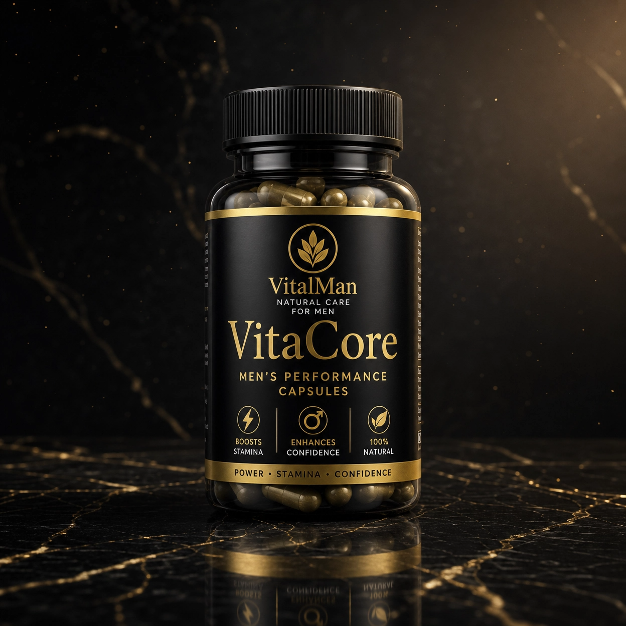 VitaCore Men’s Performance Capsules (60 Capsules) – Advanced Herbal Formula for Stamina, Energy & Confidence | VitalMan