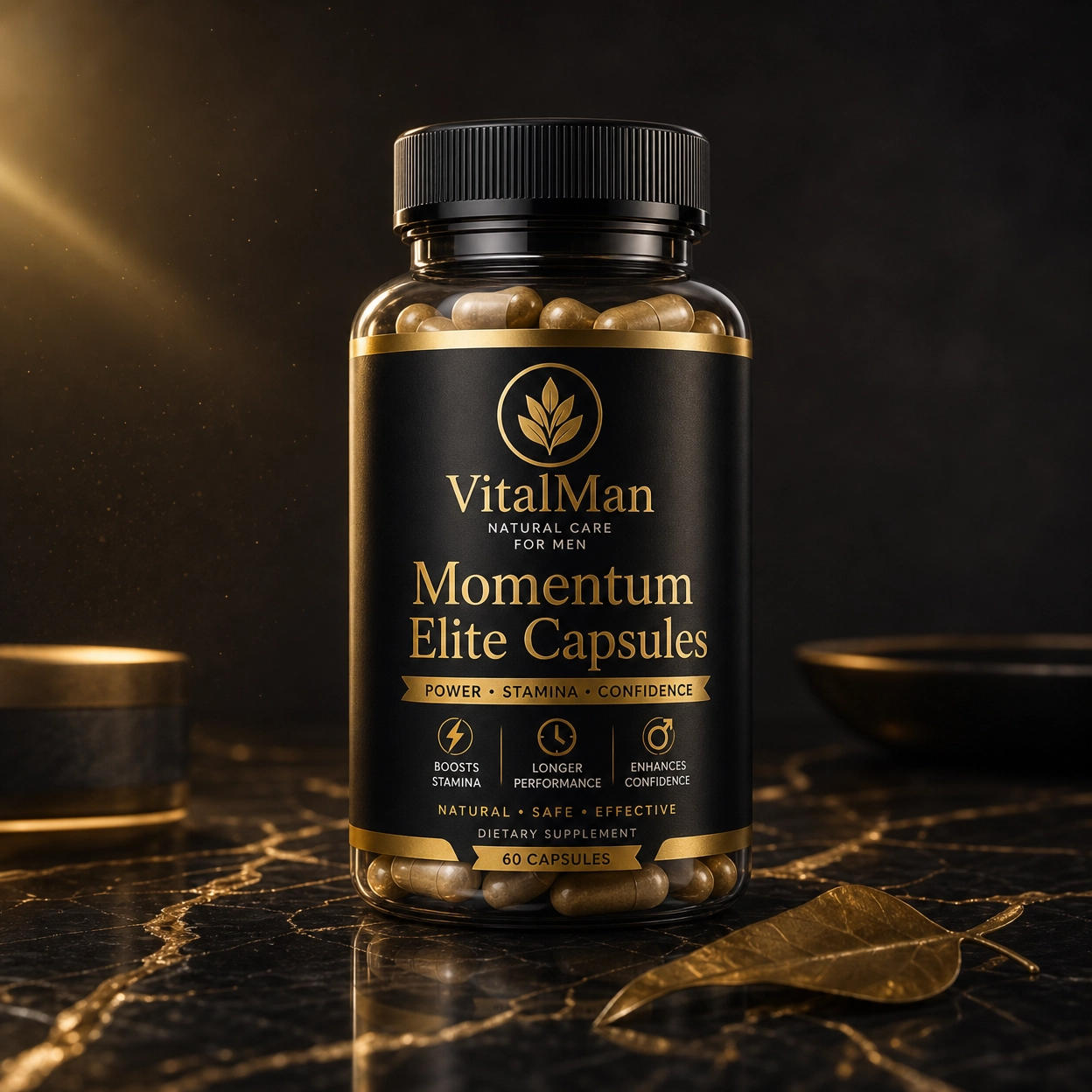 Momentum Elite Capsules (60 Capsules) – Advanced Herbal Stamina & Energy Formula for Men | VitalMan