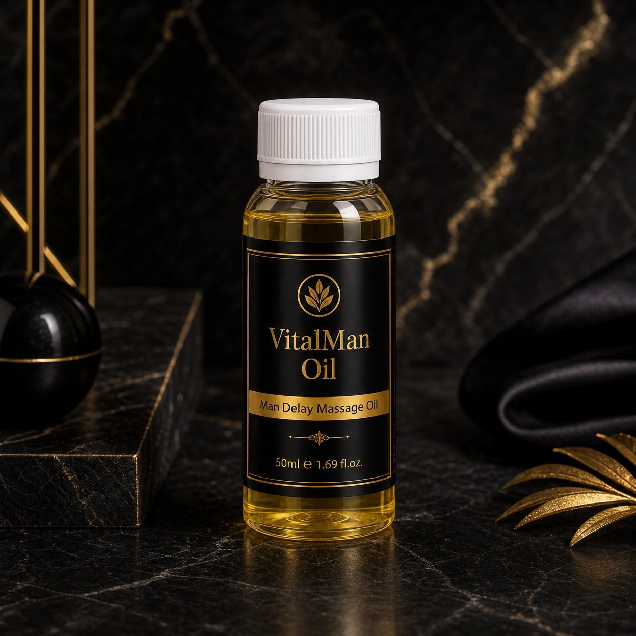 Delay Massage Oil for Men (50ml) – Long-Lasting Performance, Enhanced Control & Confidence | Premium Herbal Blend | VitalMan